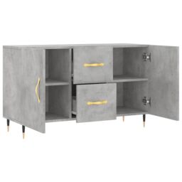 Berkfield Home Sideboard Concrete Grey 100x36x60 cm Engineered Wood - Size: 100 x 36 x 60 cm - thumbnail 5