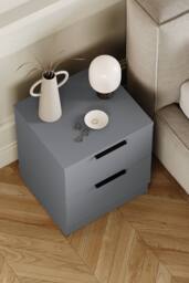 Home Discount Vida Designs Trega 2 Drawer Bedside Chest Table Space Saving Storage in Grey - thumbnail 5