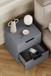 Home Discount Vida Designs Trega 2 Drawer Bedside Chest Table Space Saving Storage in Grey - thumbnail 6