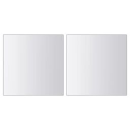 Berkfield Home 48 pcs Mirror Tiles Square Glass in Silver - thumbnail 4