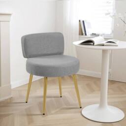 KORVIXA Vanity Stool Dressing Table Chair Bedroom in Grey - Size: 100 cm - thumbnail 3