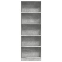 Berkfield Home Bookcase Concrete Grey 60x24x176 cm Engineered Wood - Size: 60 x 24 x 176 cm - thumbnail 4