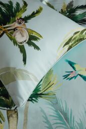 Paoletti Forsteriana Palms 100% Cotton Duvet Cover Set - Size: Double - thumbnail 4