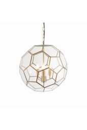 Netlighting Miele 3 Light Spherical Pendant Antique Brass Glass E14 in Gold