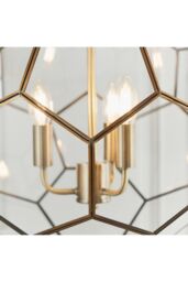Netlighting Miele 3 Light Spherical Pendant Antique Brass Glass E14 in Gold - thumbnail 3