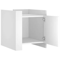 Berkfield Home Bedside Cabinet White 45x50x50 cm Engineered Wood - Size: 45 x 50 x 50 cm - thumbnail 7