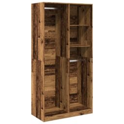 Berkfield Home Wardrobe Old Wood 100x50x200 cm Engineered Wood in Brown - Size: 100 x 50 x 200 cm - thumbnail 2
