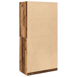 Berkfield Home Wardrobe Old Wood 100x50x200 cm Engineered Wood in Brown - Size: 100 x 50 x 200 cm - thumbnail 6