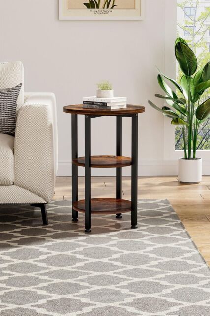 H&O Direct Vintage Wooden Side Table in Brown - image 1