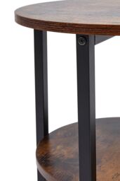 H&O Direct Vintage Wooden Side Table in Brown - thumbnail 4