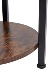 H&O Direct Vintage Wooden Side Table in Brown - thumbnail 5