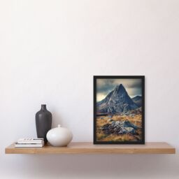 "Artery8 Tryfan Mountain Snowdonia Wales Peak Landscape Framed Art Print in Brown - Size: W12"" x H16""" - thumbnail 4