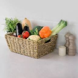 Kelvenix Seagrass Wicker Storage Basket Natural Woven Gift in Brown - thumbnail 4