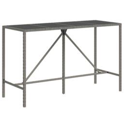Berkfield Home Beautiful 9 Piece Garden Bar Set Grey Poly Rattan& Solid Wood Acacia - thumbnail 5