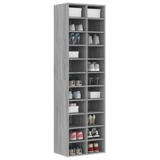 Berkfield Home Shoe Cabinet Grey Sonoma 54x34x183 cm Engineered Wood - Size: 54 x 34 x 183 cm - image 1