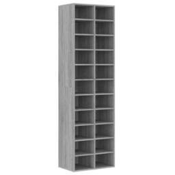 Berkfield Home Shoe Cabinet Grey Sonoma 54x34x183 cm Engineered Wood - Size: 54 x 34 x 183 cm - thumbnail 3