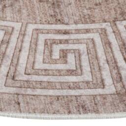 Berkfield Home Rug Washable 120 cm Beige Anti Slip - Size: 100 cm diameter - thumbnail 1