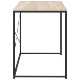 Berkfield Home Computer Desk Black & Oak 110x60x70 cm Engineered Wood in Brown - Size: 110 x 60 x 70 cm - thumbnail 4