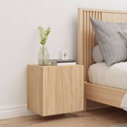 Berkfield Home TV Wall Cabinet Sonoma Oak 40.5x30x40 cm Engineered Wood in Light Tan - thumbnail 1