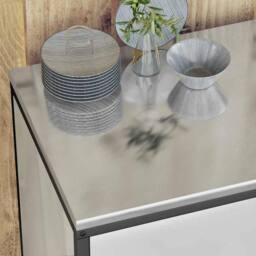 Berkfield Home Modern with Shelf with Storage with Door Adjustable 2 pcs Galvani in Silver - thumbnail 5