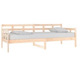 Berkfield Home Beautiful Day Bed Solid Wood Pine 80x200 cm in Natural - thumbnail 1