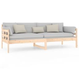 Berkfield Home Beautiful Day Bed Solid Wood Pine 80x200 cm in Natural - thumbnail 5