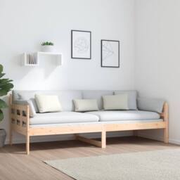 Berkfield Home Beautiful Day Bed Solid Wood Pine 80x200 cm in Natural - thumbnail 4