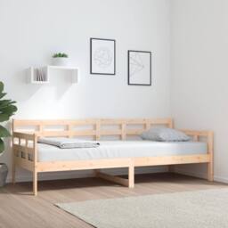 Berkfield Home Beautiful Day Bed Solid Wood Pine 80x200 cm in Natural - thumbnail 2