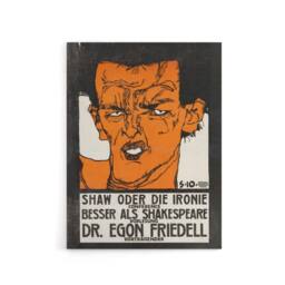 "Artery8 Shaw or Irony Conference Poster Canvas Wall Art Print Schiele in Orange - Size: W18"" x H24""" - thumbnail 1