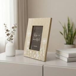 Garden Greatness Wooden Floral Photo Frame in Brown - Size: 1 Pack - thumbnail 2