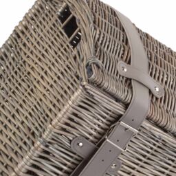 Red Hamper Wicker Antique Wash Domed Storage Hamper in Grey - Size: Small - thumbnail 2