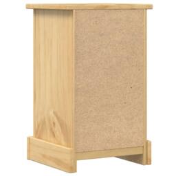 Berkfield Home Beautiful Bedside Cabinet Corona 35x32.5x58 cm Solid Wood Pine in Light Tan - thumbnail 6