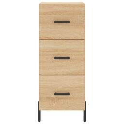 Berkfield Home Highboard Sonoma Oak 34.5x34x180 cm Engineered Wood in Brown - thumbnail 6