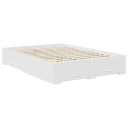 Berkfield Home Bed Frame with Headboard White 140 x 200 cm Engineered Wood - thumbnail 6