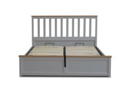 Comfy Living Ltd Wooden Ottoman Gas Lift Storage Bedframe in Grey - Size: Single - thumbnail 4