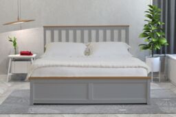 Comfy Living Ltd Wooden Ottoman Gas Lift Storage Bedframe in Grey - Size: Single - thumbnail 2