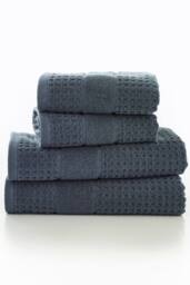 Deyongs Mosley Textured 100% Cotton Towel in Dark Blue - thumbnail 2