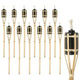 Harbour Housewares Bamboo Garden Fire Torches - 60cm - Pack of 12 in Natural