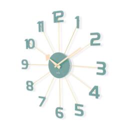 Acctim Astraea Large Wall Clock Quartz Brass Effect Metal Spokes 50cm in Green - thumbnail 2