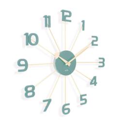 Acctim Astraea Large Wall Clock Quartz Brass Effect Metal Spokes 50cm in Green - thumbnail 3