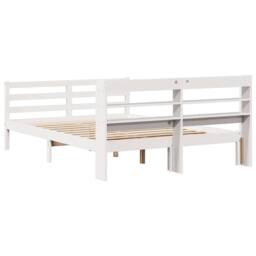 Berkfield Home Beautiful Bed Frame with Headboard without Mattress White 160x200 cm - thumbnail 6