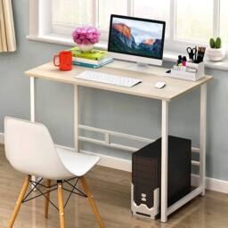 Kelvenix Computer Desk PC Laptop Study Table in Beige - Size: 0.6m2 - thumbnail 4