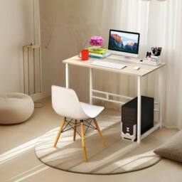 Kelvenix Computer Desk PC Laptop Study Table in Beige - Size: 0.6m2 - thumbnail 2