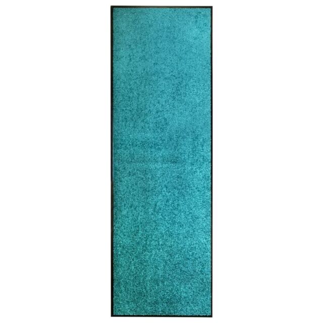 Berkfield Home Doormat Washable Cyan 60x180 cm in Black - image 1