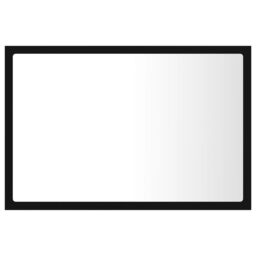 Berkfield Home LED Bathroom Mirror Black 60x8.5x37 cm Acrylic - thumbnail 3
