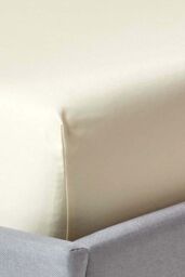 Homescapes Egyptian Cotton Deep Fitted Sheet 18 inch 1000 Thread Count in Cream - Size: Single Fitted - thumbnail 1