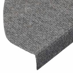 Berkfield Home Stair Mats Self-adhesive 15 pcs 65x22.5x3.5 cm Grey - Size: Medium - thumbnail 7