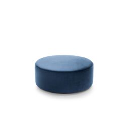 Abakus Direct Chicago Spill-Proof Velvet Large Swivel Footstool in Dark Blue - thumbnail 2