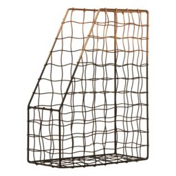 Orsina Metallic Magazine Holder, Modern Storage Rack, Newspaper Holder, Perfect for Storing Magazines & Newspapers in Black - thumbnail 4