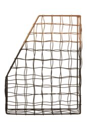 Orsina Metallic Magazine Holder, Modern Storage Rack, Newspaper Holder, Perfect for Storing Magazines & Newspapers in Black